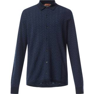 Missoni Jacquard wool-blend shirt - blue - EU 43