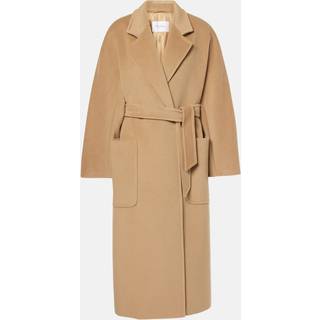 Max Mara Locri wool and cashmere wrap coat - beige - M