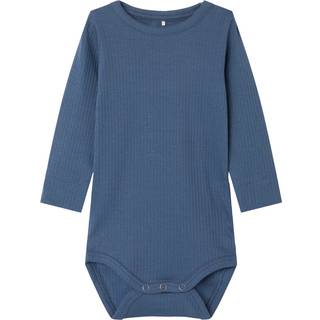 NAME IT Langærmet Rib Body Noe Vintage Indigo