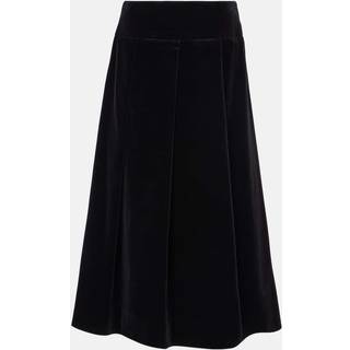 &#39;S Max Mara Paraggi cotton velvet midi skirt - black - L