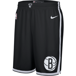 Brooklyn Nets 2024/25 Swingman Icon Edition Nike Dri-FIT NBA Replica-shorts til mænd - sort - XXL