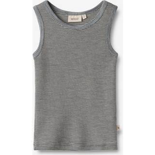 Wheat Iggy Tanktop i Uld Med Navy Striber - Str. 3y 98cm