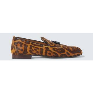 Tom Ford Nicolas leopard-print calf hair loafers - brown - EU 47