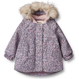 Wheat Mathilde Tech Blomstret Babyjakke Winter Flowers 80 cm  Blå  80 cm  kvinde