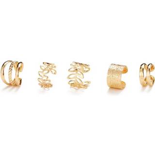 Fake Helix Piercing 5-Pack Earring Ear Cuff uden hulguld