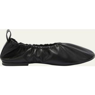 Leather Ballerina Shoes in Black - 38
