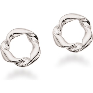 Scrouples - Snoet cirkel ørestikker i sølv - 157132