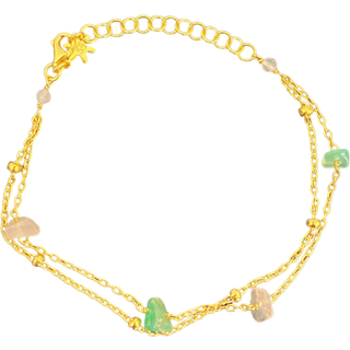 Susanne Friis Bjørner Armbånd - SFB - Forgyldt armbånd med sten - 1893-2-585