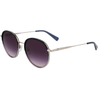 LONGCHAMP Kvinde LO176S 042 Solbriller Metal Sølv Rund Normal - Sølv