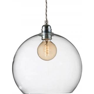EBB & FLOW Rowan loftlampe L, Ø 28 cm klar m. sølvledning
