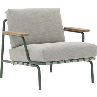 Muuto Settle Udendørs Lænestol Ribbed Weave 2/Mørkegrøn
