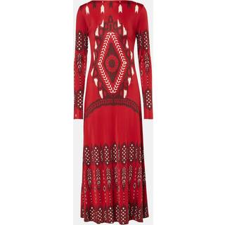 Johanna Ortiz Printed jersey midi dress - red - XL