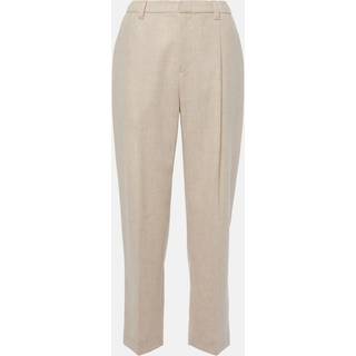 Brunello Cucinelli Pleated cotton straight pants - beige - XXXL