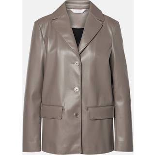 Max Mara Odilia faux leather blazer - black - XL