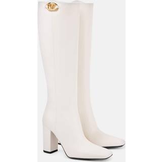 Valentino Garavani VLogo Bold 100 leather knee-high boots - white - EU 42