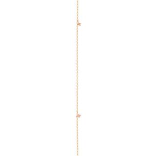 OLE LYNGGAARD COPENHAGEN Lotus halskæde snoet ankerkæde 18 kt rødguld - 2 blade rosaguld karabin længde 90 cm