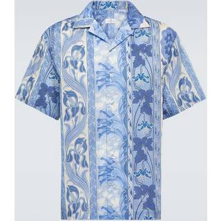 Etro Floral cotton poplin bowling shirt - blue - EU 37