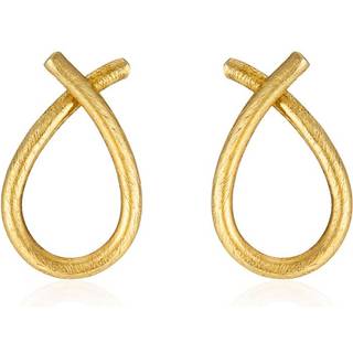 Susanne Friis Bjørner Øreringe - SFB - Øre hoops lille forgyldt sølv i mat - 5359-2