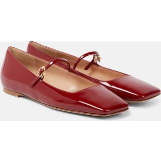 Gianvito Rossi Christina patent leather Mary Jane flats - red - EU 40.5