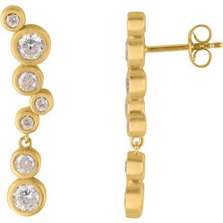 byBiehl - Stardust øreringe i forgyldt sølv med sten, medium - 4-4604a-gp