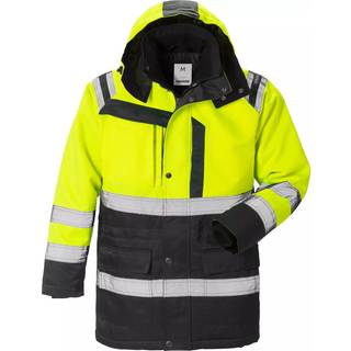 Fristads 119629 HiVis parkajakke kl.3 4042 / Arbejdsjakke Hi-Vis Gul/Sort M