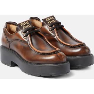 Miu Miu Leather platform brogues - brown - EU 40