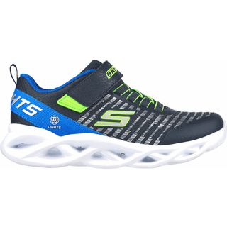 Skechers Twisty Brights Blinke børnesko - (Mørk blå, str. 32, Tekstil)