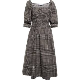 Proenza Schouler White Label checked cotton poplin midi dress - black - S