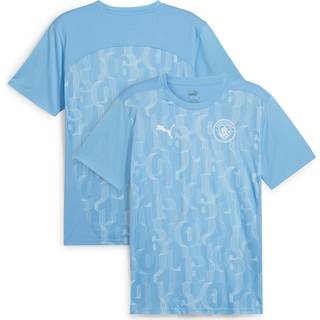 Men&#39;s Puma Manchester City Pre-match Short Sleeve Jersey, Blue, Size S, Clothing - White - S