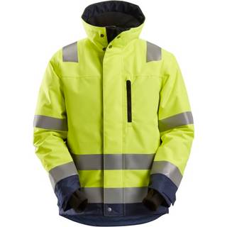 Snickers 1130 high-vis 37.5® vinterjakke, klasse3 gul/navy 4XL lang