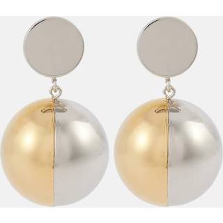 Rabanne Colorblocked clip-on earrings - gold - One Size