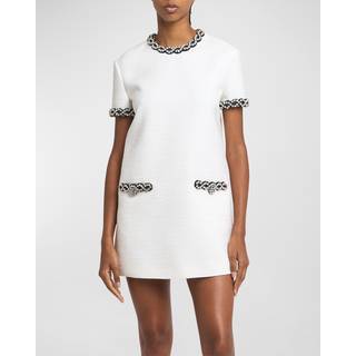 Valentino Embellished tweed minidress - white - XXXS