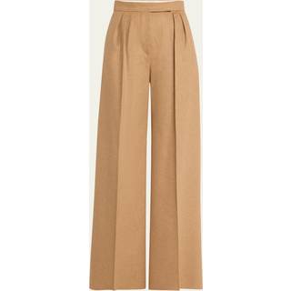 Max Mara Fagus high-rise wool wide-leg pants - blue - L