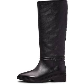 Leather Heeled Knee Boots - Black - EU 39