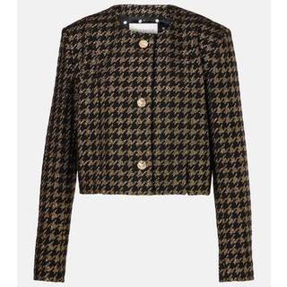 Nina Ricci Houndstooth lamÃ© tweed jacket - gold - S