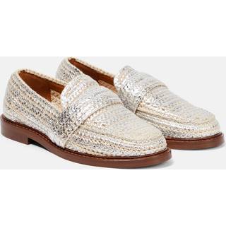 ChloÃ© Kalya metallic crochet loafers - silver - EU 40
