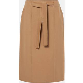 &#39;S Max Mara Alec belted wool midi skirt - brown - XL