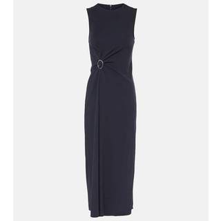 Max Mara Leisure Losanna gathered midi dress - blue - XS
