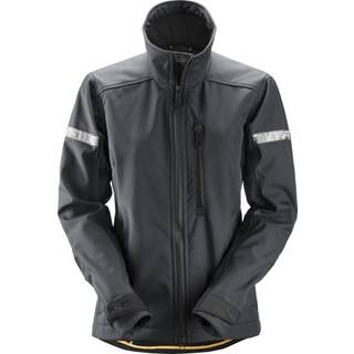 Snickers 1207 allroundwork, damesoftshelljakke koksgrå/sort 5XL lang