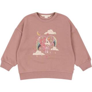 Konges Sløjd Lou Glitter Sweatshirt Ocs Mahogany Rose 12 months Lyserød 12 måneder kvinde
