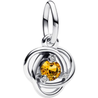 Pandora November Birthstone Eternity Circle Dangle Charm - Yellow