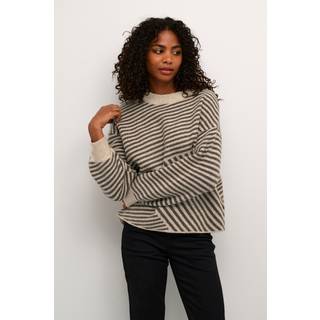 Kaffe Kaverana Knit Pullover Strik 10509061 Feather Gray Mel./ Brown Mel. (XSMALL)