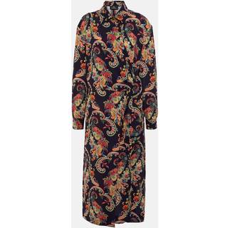 Etro Paisley shirt dress - blue - XXS