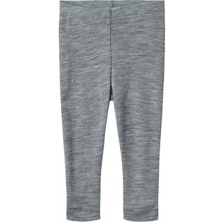 Agi Wool Baby Leggings, Melange Grey, 74 cm