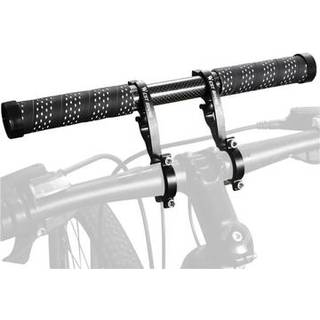 WEST BIKING Cykling Kulfiber Cykelstyr Forlænger Dobbelt Klem Beslag til Cykellygte GPS Computer