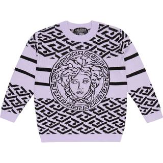 Versace Kids Cotton and wool jacquard sweater - multicoloured - Y 6