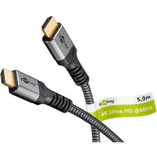 Goobay High Speed HDMI 2.0 Kabel - 4K/60Hz - 5 m - Grå