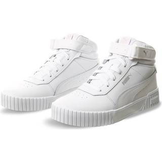 Women&#39;s Puma Carina 2.0 Mid Sneakers, White, Size 37.5, Shoes - Silver - 37.5