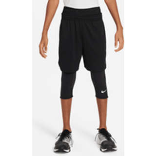 Nike Pro Dri-FIT-tights i 3/4 længde til større børn (drenge) - sort - XL