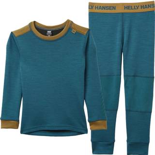 Helly Hansen K Lifa Merino, sæt, junior, mørkegrøn